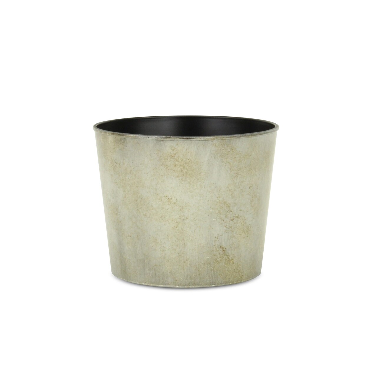 Contemporary Home Living 7" Gray and Black Round Tapered Planter